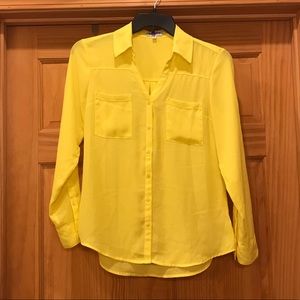 Neon Portofino Sheer Button Blouse